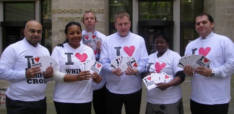 Waltham Forest's Labour councillors deliver our postcards to the Health Secretary